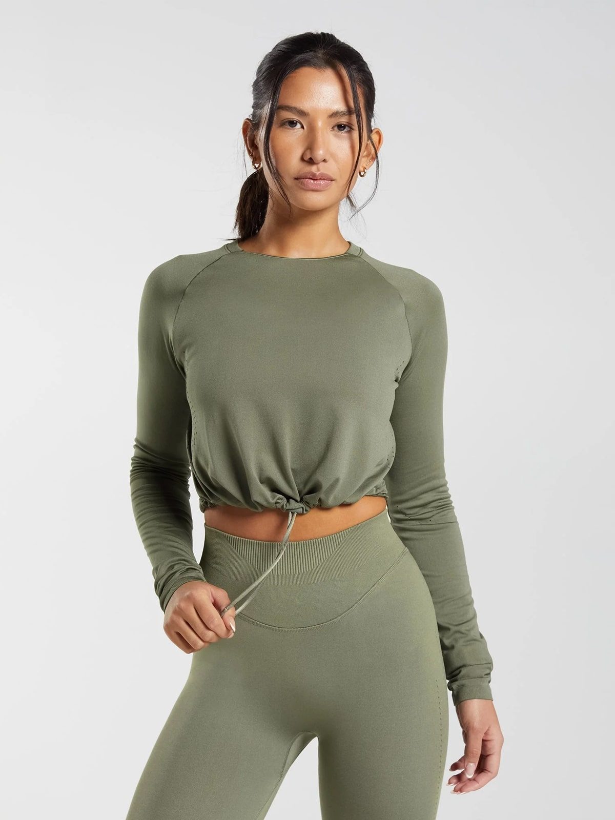 Sweat Sleeve Crop Top