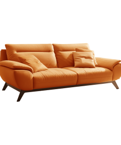 Alternative view of Leather Sofa with Tufted Back